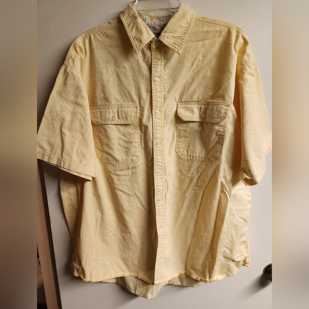 Faded Glory Yellow Casual Shirt